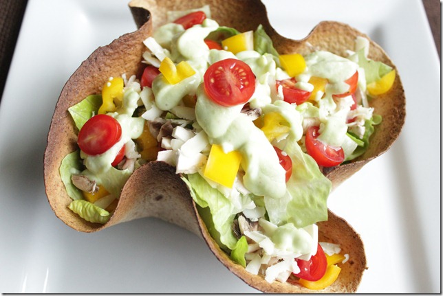 taco salad with avocado dressing 3