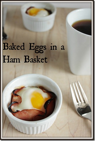 Baked eggs in a ham basket 4