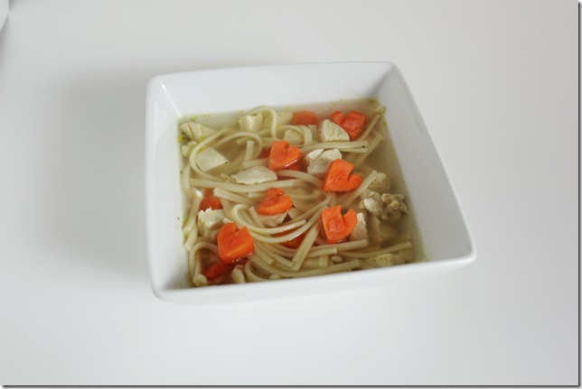 Chicken Noodle Soup with Heart Shaped Carrots 2