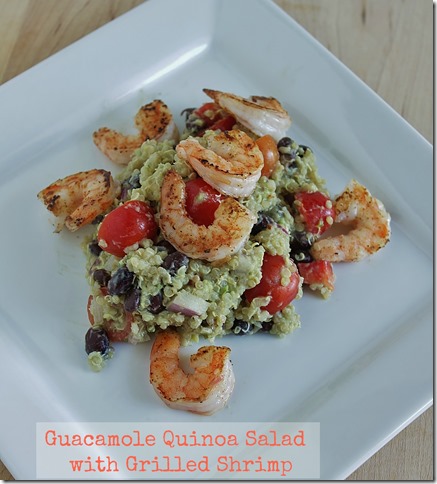 guacamole quinoa salad with grilled shrimp 2
