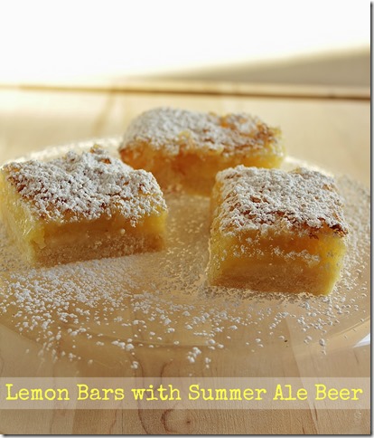 Lemon Bars with Summer Ale Beer text