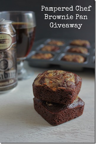 Pampered Chef Brownie Pan Giveaway Text