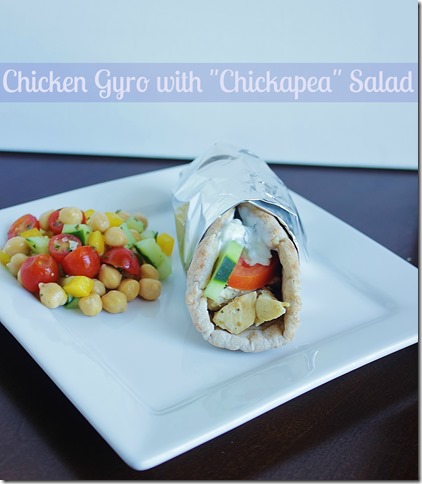 Chicken Gyro with Chickpea Salad text
