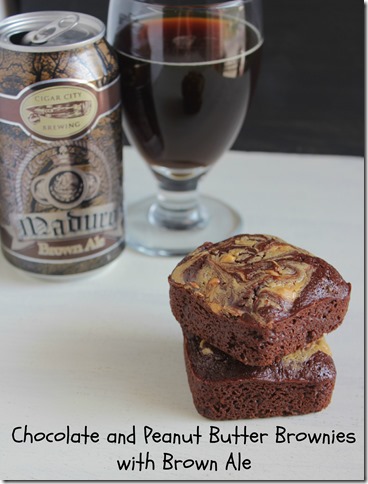 Chocolate and Peanut Butter Brownies with Brown Ale Text 2