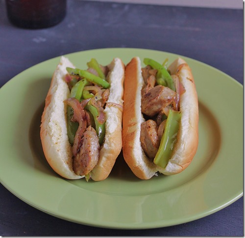 Beer Brats Peppers and Onions