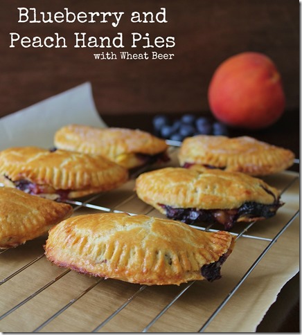 Blueberry Peach and Bourbon Barrel Wheat Beer Hand Pies 