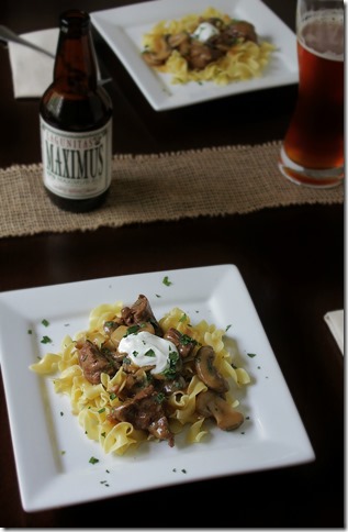 Beef and Beer Stronaoff