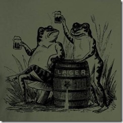 brewer shirt drinking frogs