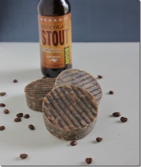 Vanilla Coffee and Chocolate Stout Beer Soap with Coffee Grounds