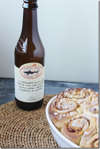 Dogfish Head Punkin Ale Cinnamon Rolls