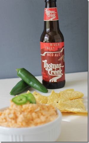 Thomas Creek Red Ale with Buffalo Chicken Dip 1
