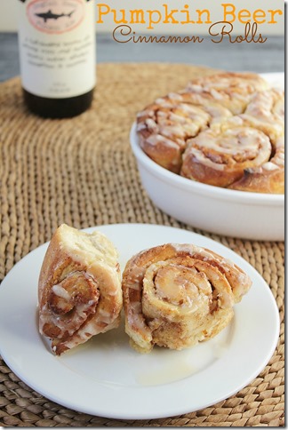 Dogfish Pumpkin Beer Cinnamon Rolls