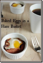 Baked eggs in a ham basket 4