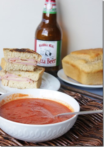 Crockpot Tomato Soup with Mamma Mia! Pizza Beer 2