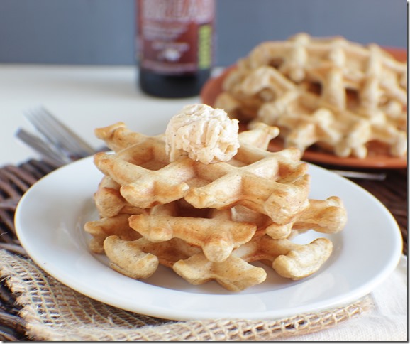 Gingerbread Waffles with Cinnamon Maple Syrup