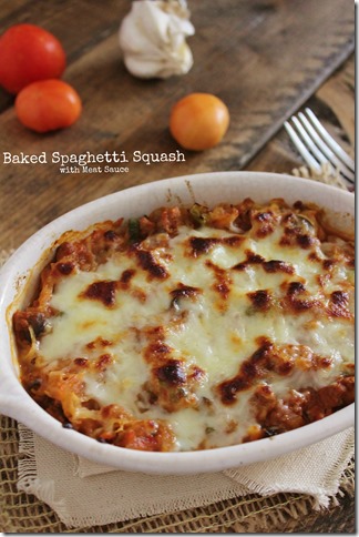  Baked Spaghetti Squash with Meat Sauce (7)