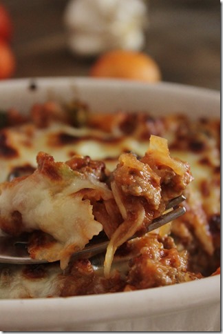  Baked Spaghetti Squash with Meat Sauce (4)