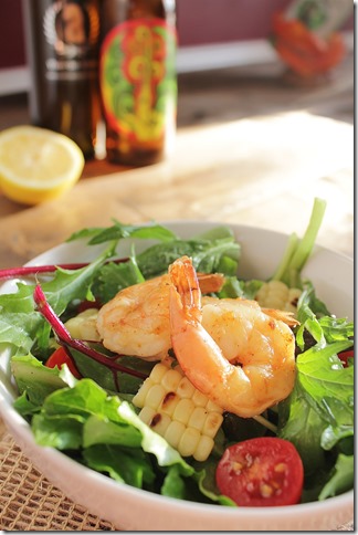 Honey Ginger Grilled Shrimp Salad 4