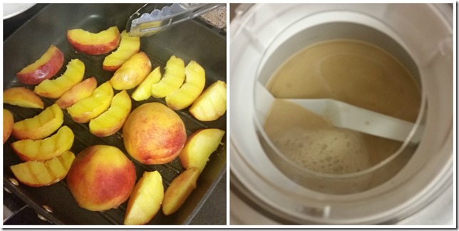 Grilled Peach and Porter Ice Cream