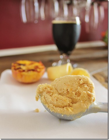 Grilled Peaches and Porter Ice Cream 1