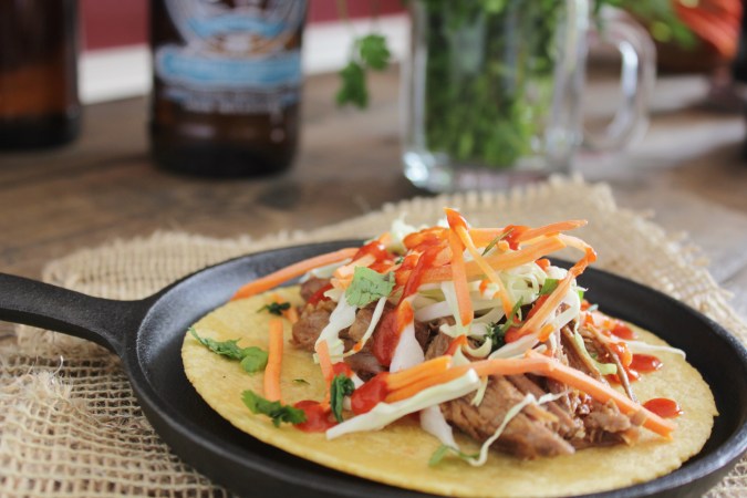 Coffee Stout and Sriracha Roast Beef Taco