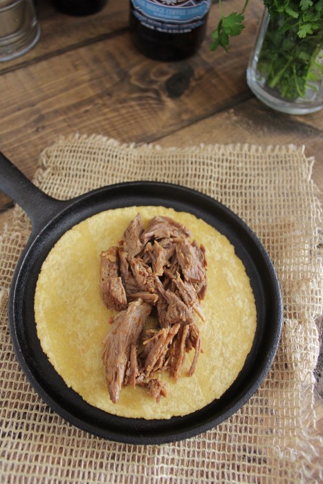 Coffee Stout and Sriracha Roast Beef Taco