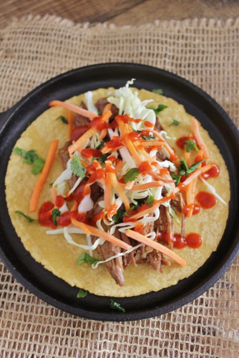 Coffee Stout and Sriracha Roast Beef Taco