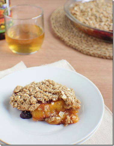 Peach and Blueberry Oatmeal Cobbler 