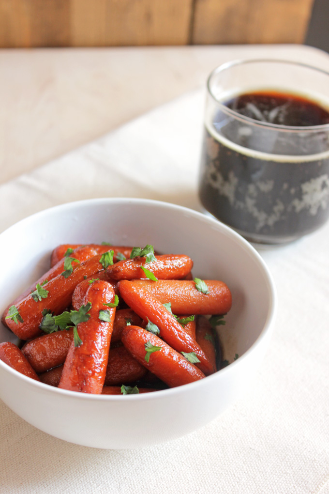 Bourbon Barrel Stout Glazed Carrots