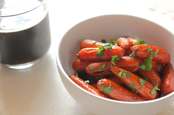 Bourbon Barrel Stout Glazed Carrots