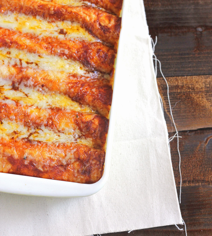 Black Bean and Chicken Enchilada- Life Food and Beer