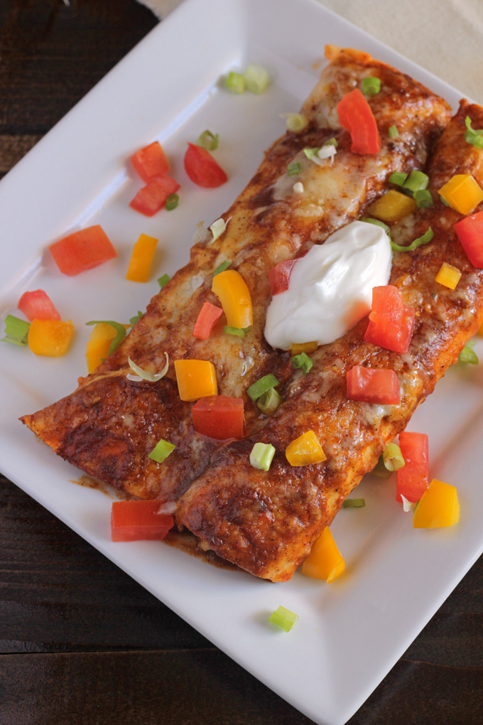 Black Bean and Chicken Enchilada- Life Food and Beer