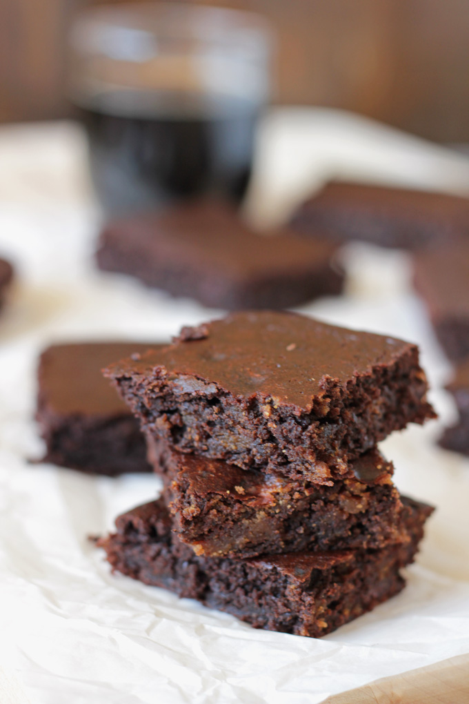Black Bean Brownies with Homemade Peanut Butter Swirl - Life Food and Beer