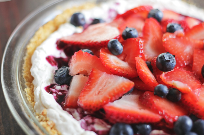 No Bake Cheesecake with Blueberry Swirl- Life Food and Beer