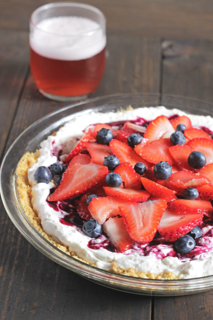 No Bake Cheesecake with Blueberry Swirl- Life Food and Beer