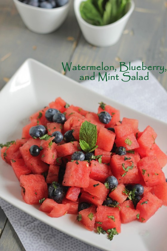 Watermelon Blueberry Mint Salad- Life Food and Beer