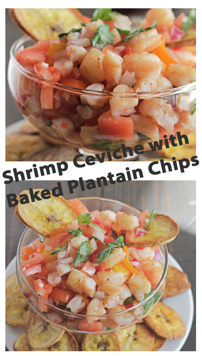 Shrimp Ceviche with Baked Plantain Chips- Life Food and Beer